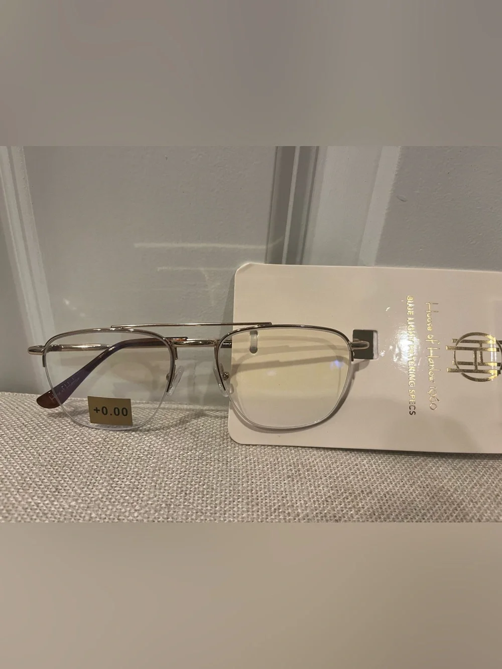 NWT House of Harlow 1960 Women's  Blue-Light Blocking Glasses - Gold Frame